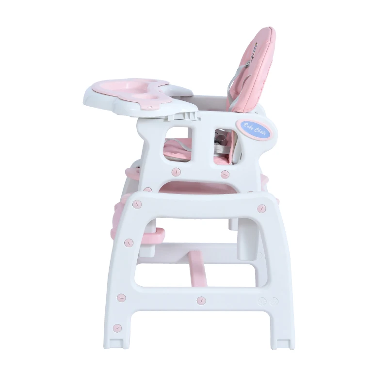 New Best Convertible 3 in 1 Restaurant Baby High Chair with 5 Position Seat Belt
