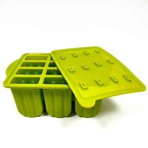 New Design 12 Cavities Easy-release DIY Ice Cream Mold Silicone Popsicle Molds