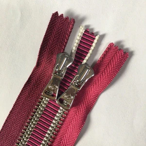 New Design  #5  Two- Row Teeth  Brass Teeth Metal Zippers For Sale