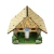 Import New design cheap weather house with thermometer, 3D wooden craft, gift and souvenir black forest barometer from China