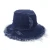 Import new design custom wholesale cotton denim washed bucket hat for women with raw edge from China