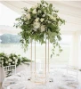 new elegant tall gold metal flower stand for wedding table centerpiece decoration