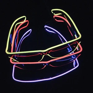 New Flashing Glasses EL Wire Glasses Glowing Party Supplies Lighting Novelty Gift Bright Light Festival Party Glow Sunglasses