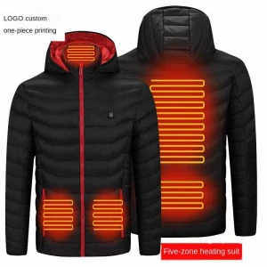 new intelligent thermal insulation clothing women USB heating cotton padded clothes winter warm  clothes Jacket large size