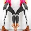 New Mesh Pattern Print Fitness Leggings For Women Sporting Workout Leggins Trousers Slim Black White Pant