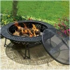 New Outdoor firepit table fire pit with screen and cover