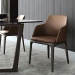 New Product Living Room Bedroom Furniture Dining Room Set Dining Chairs Solid Wood and Leather For Home