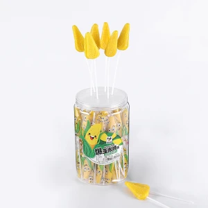 New style 17g Corn lollipop stick lollipop sweets candy in jar packing