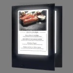 New Style Restaurant 4 View Rechargeable LED Illuminated Menus