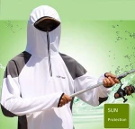 Newest Men White Long Sleeve Quick Dry Moisture Wicking  Fishing Shirts Suit
