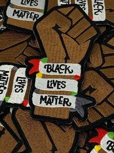 NEW,&quot;Black Lives Matter Fist&quot; Exclusive African-American Fist, BLM, Size 3&quot;, Iron-on Patch,Conscious Gifts, Juneteenth, 100% Emb
