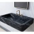 Import Newstar Nero Marquina Black Marble Sink Basin Modern Designs Square Marble Stone Bathroom Sink from China