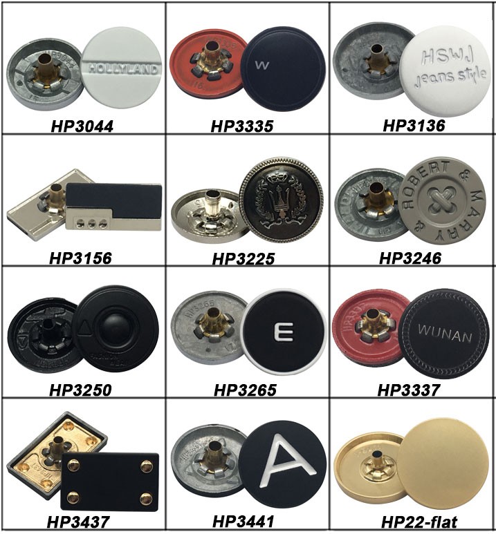 Nickel free fashion colored custom logo press stud metal snap button fastener