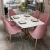 Import Nordic hotel dining table marble light luxury dining table simple rectangular table and chair combination from China