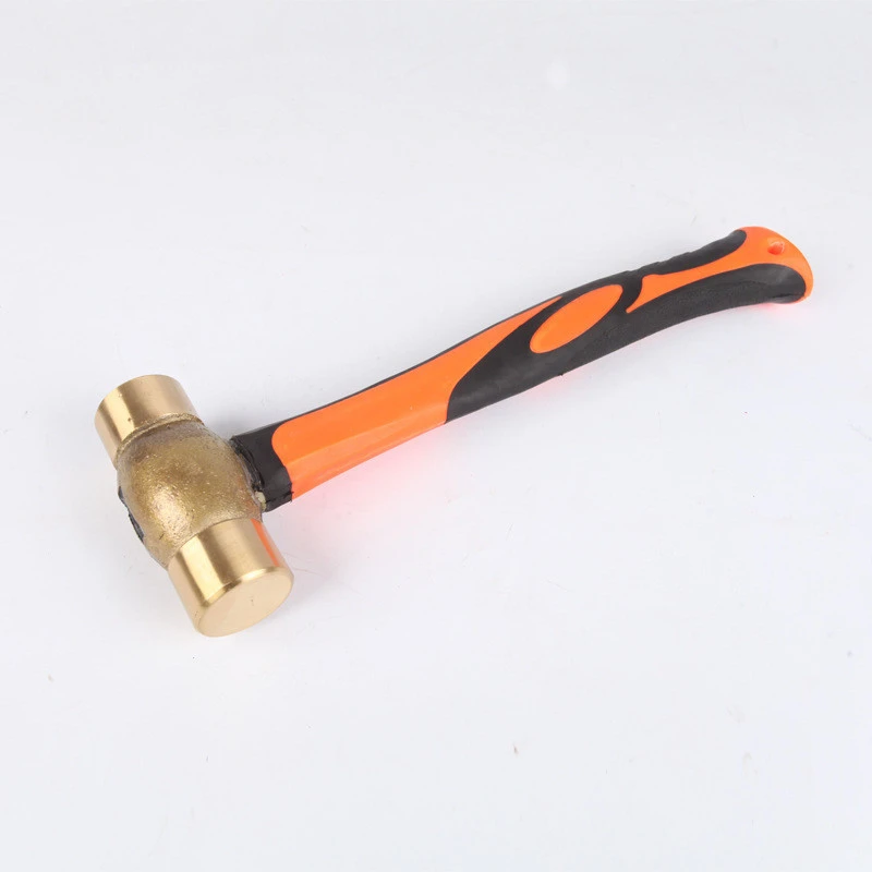 Octagonal hand hammer explosion-proof hammer hardware tools wooden handle plastic handle copper car glass fitter&#x27;s hammer