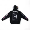 OEM Custom 400G Heavyweight 100% Cotton Oversized Mens Streetwear Hoodie with Print and Embroidery Patchwork