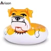 OEM custom PVC inflatable dog swim tube inflatable animal puppy swim ring toy for custom swim ring