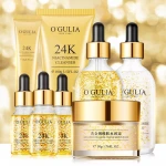 OEM Good Price Private Label Beauty SKin Care Products organic Anti-Aging Whitening 8Pcs Face 24K Skin Care Set