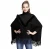 Import Oem simple cuff women sticking drill sweater cape poncho turtleneck rabbit fur pullover shawls from China