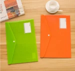 Office School Supplies PP File Bag Document Holder A4 Size Waterproof Plastic File Envelope Folder With Button