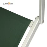 Outdoor Aluminium Folding Sun Beach Bed Sun Lounge With Canopy Adjustable back rest with sun shade