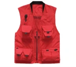 Outdoor Breathable Multi Pocket Men Fashion Camera Vest for Fishing or Hiking