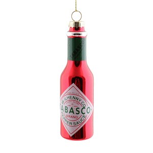 Painted glass TABASCO for christmas gift decoration