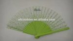 painted wooden hand held fan for gifts