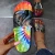 Import PDEP 2021 Summer New Fashionable popular cheap casual slippers shoes stock colorful Bright rainbow platform sandals for women from China