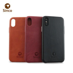 Phone Accessories Mobile Cover OEM Genuine Leather Cell Phone Case For iPhone XS Max