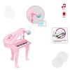 Pink Plastic 25 Keys Grand Piano Toys With Microphone