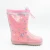 Import Pink Toddler Girls Printing Anti-slip Waterproof Kids Wellies Rubber Rain Boots from China
