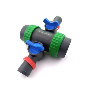 Plastic flexible sprinkler hose fittings water crane offtake Valve for PE/PVC layflat hose DN50and DN 28