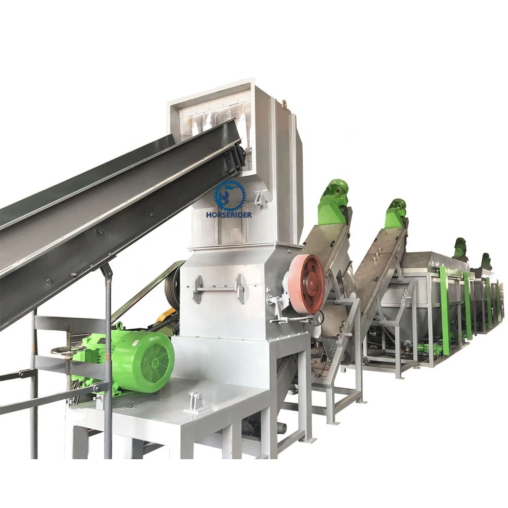 Plastic recycle PET bottles crusher washer dryer plant recycle line plastic machinery