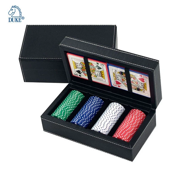 Poker Chip Set in Leather Case