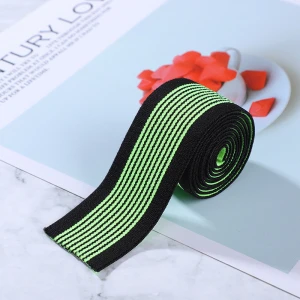 Polyester   Nylon Webbing 30mm Needle Striped Elastic Band Clothing Manufacturers Supply Customized