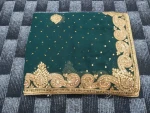 Pom pom diamond work saree with blouse piece indian women wear festival wear sari cheap low price wholesale manufacturing surat