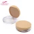 Import popular compact double powder case round black blush pressed box empty eyeshadow palette from China