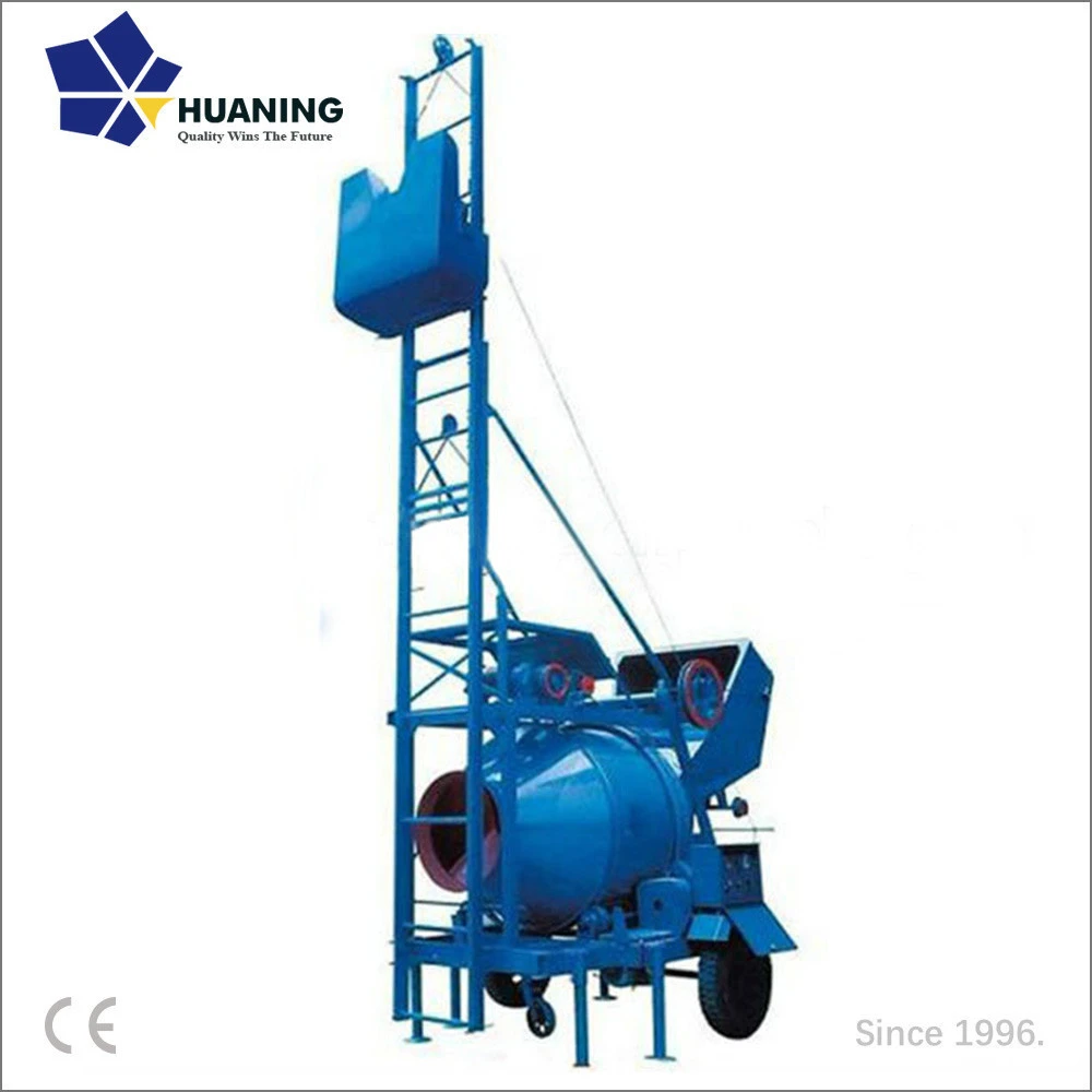 Popular JZC300 electric types of concrete mixer machine small with lift ladder