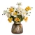 Import Popular products leaves pattern flower glass vase for home decoration from China
