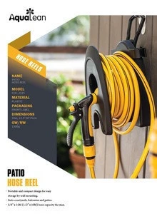 portable wall mounting patio set water hose reel
