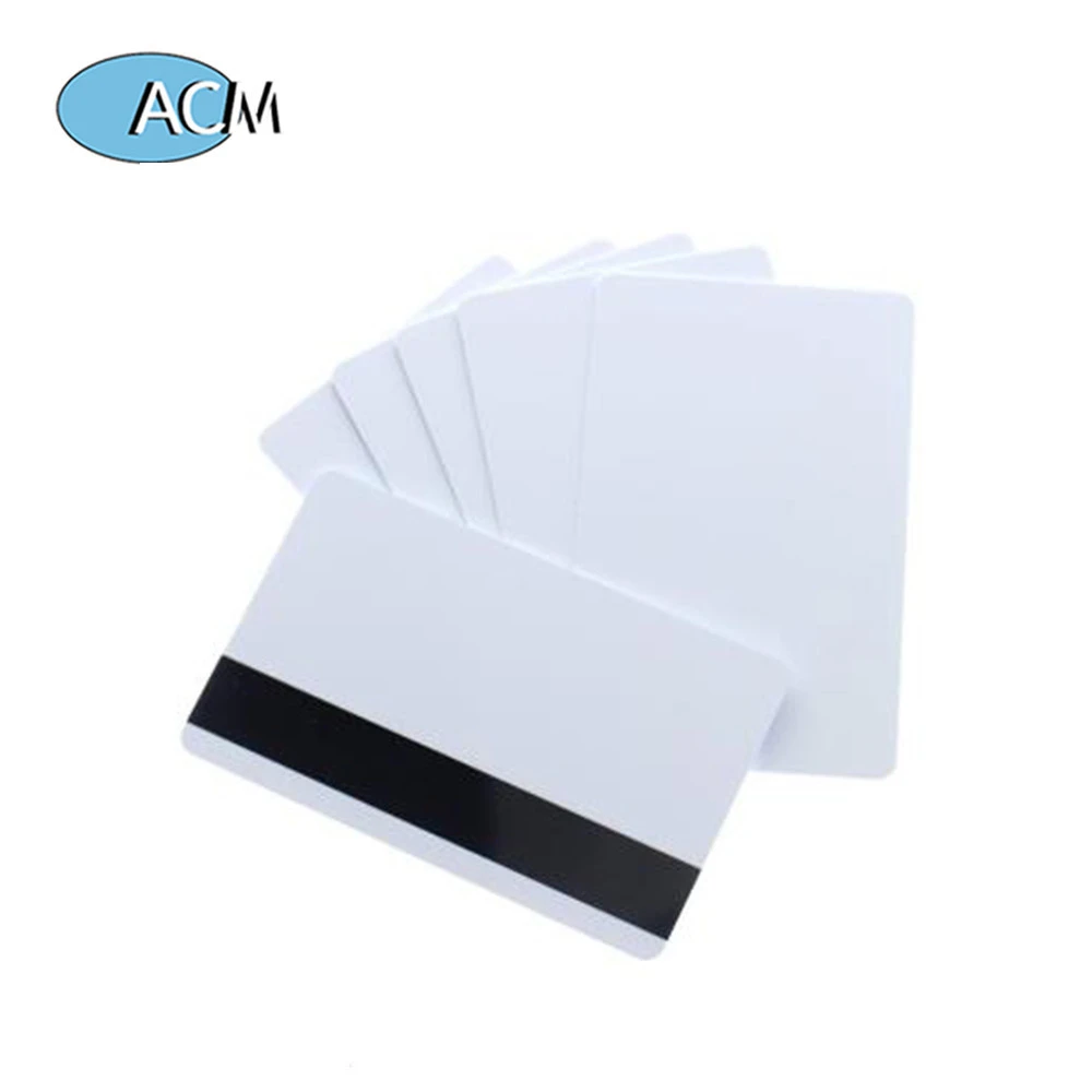 Premium White Plastic Credit Gift Card CR80 30mil Standard HiCo Mag PVC Cards Printing Magnetic Stripe Cards