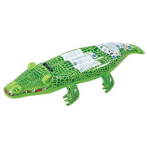 Printed Kid Crocodile Rider Inflatable Float Swim Swimming Ring