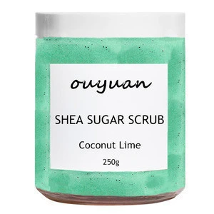 Private Label Organic Skin Care Avocado Coconut Millk Shea Sugar Body Scrub For Firming And Smoothing