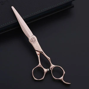 Professional barber rose golden coated Japanese steel shears cut hair scissors hairdressing scissors unique design MS005