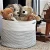 Professional custom large kids toy bins storage hamper folding colorful stackable woven cotton rope dirty cloth laundry basket