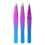Professional private label high quality stainless steel tweezer set with mirror for makeup