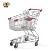 Promoting Plastic Covers Metal Mesh Shopping Trolley Utility Trolley Shopping Cart