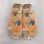 promotional price green eva insole beach slippers customized flip flops wholesale