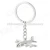 Import promotional sale 3D airplane shape key tag custom metal aircraft keychain from China